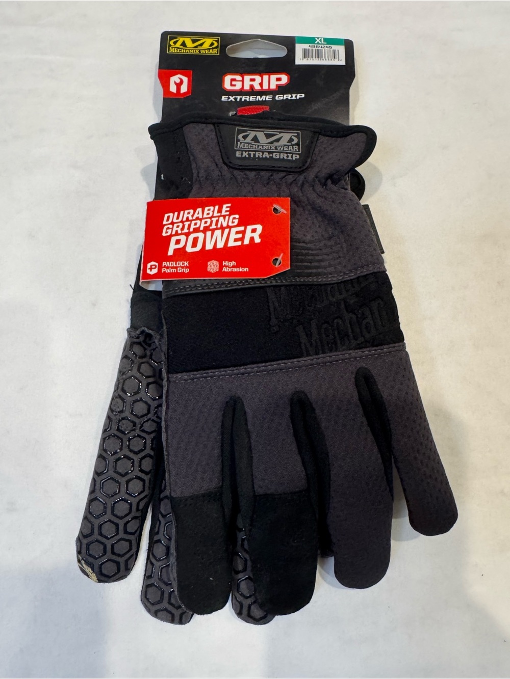 Mechanix Wear Extreme Grip Work Gloves XL Black Gray NEW 4964245